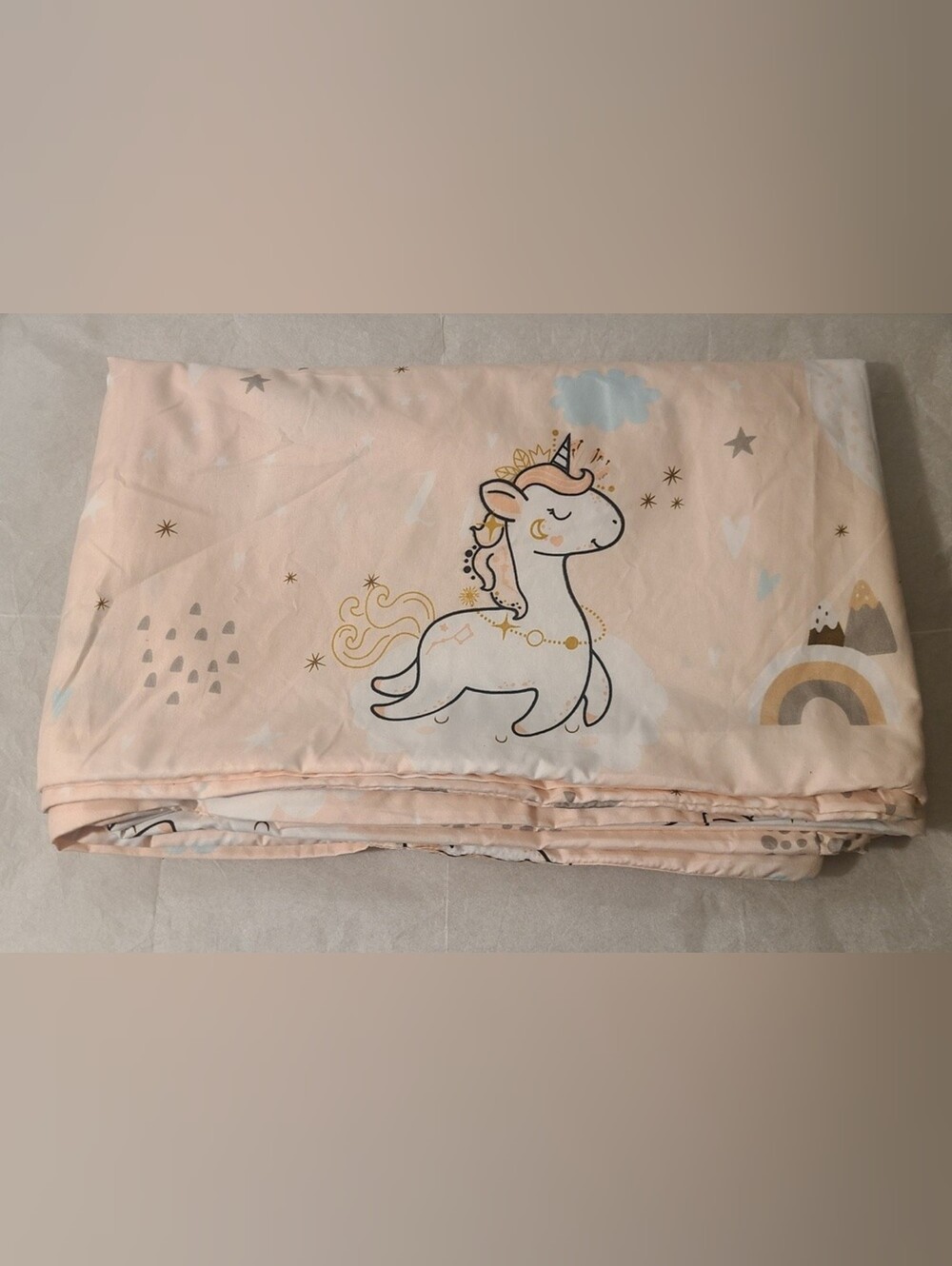 NWOT - Kids Unicorn Pattern Zipped Twin/Twin XL Duvet Cover Case 68"x90"